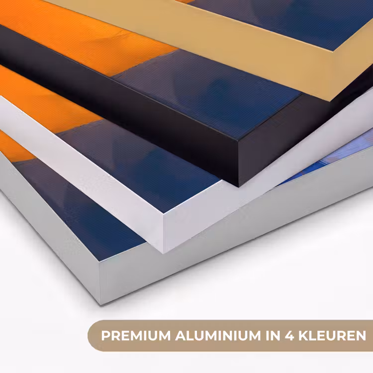 Vos - Oranje - Vormen - Abstract Textielframe zwart klein -USP_kleurenNL
