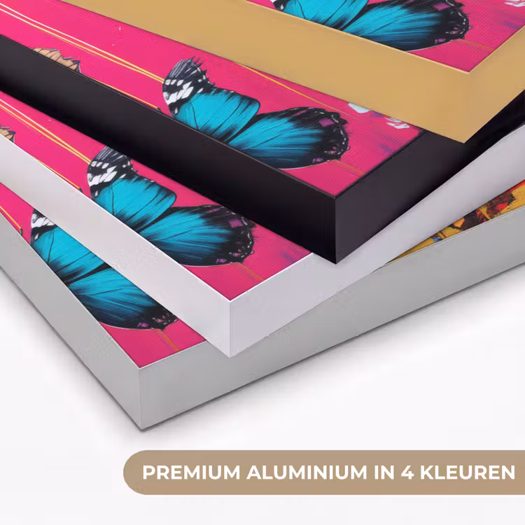 Vrouw - Abstract - Kleurrijk Textielframe zwart klein -USP_kleurenNL