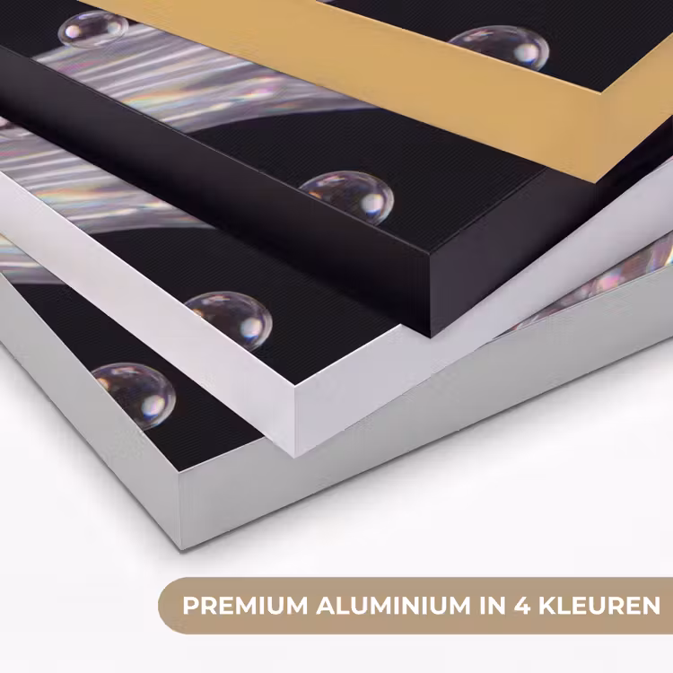 Vrouw - Bellen - Abstract - Kleurrijk Textielframe zwart klein -USP_kleurenNL