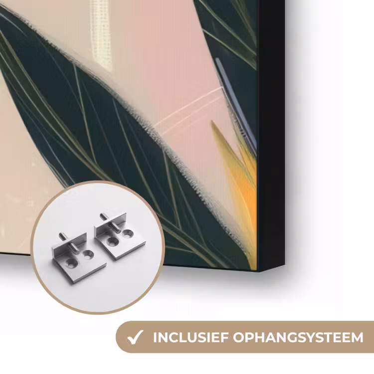 Vrouw - Bloemen - Pastel Textielframe zwart klein -USP_ophangsysteemNL
