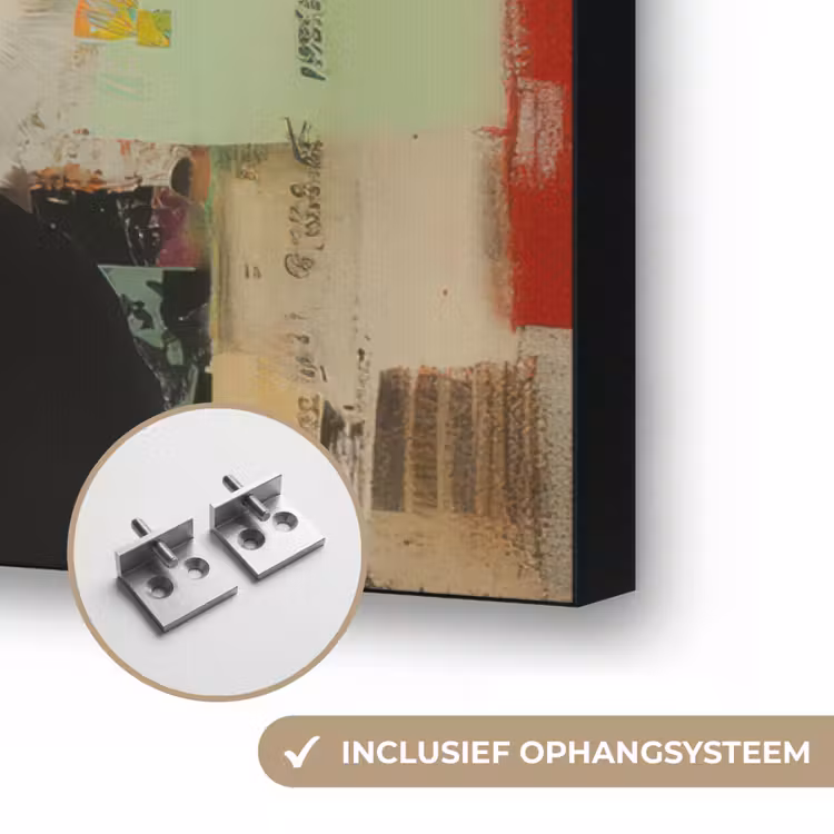 Vrouw - Bril - Strik - Retro Textielframe zwart klein -USP_ophangsysteemNL
