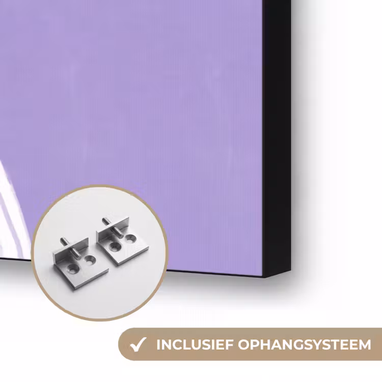 Vrouw - Gezicht - Mensen - Abstract - Kleurrijk Textielframe zwart klein -USP_ophangsysteemNL