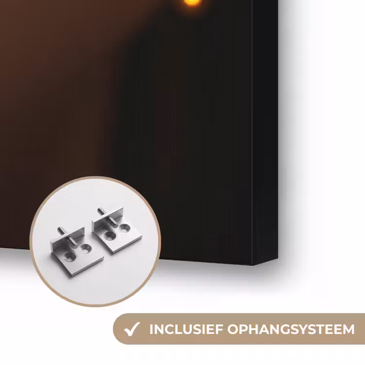 Vrouw - Goud - Gezicht - Verf - Lippen Textielframe zwart klein -USP_ophangsysteemNL