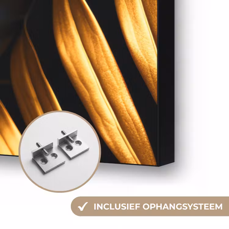 Vrouw - Goud - Natuur - Portret - Modern Textielframe zwart klein -USP_ophangsysteemNL