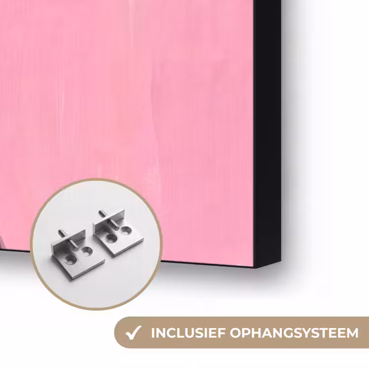 Vrouw - Hoed - Mode - Modern - Oranje Textielframe zwart klein -USP_ophangsysteemNL