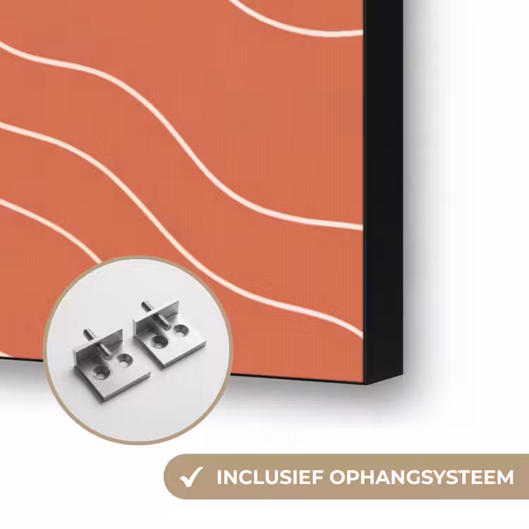 Vrouw - Hoed - Portret - Modern - Beige Textielframe zwart klein -USP_ophangsysteemNL