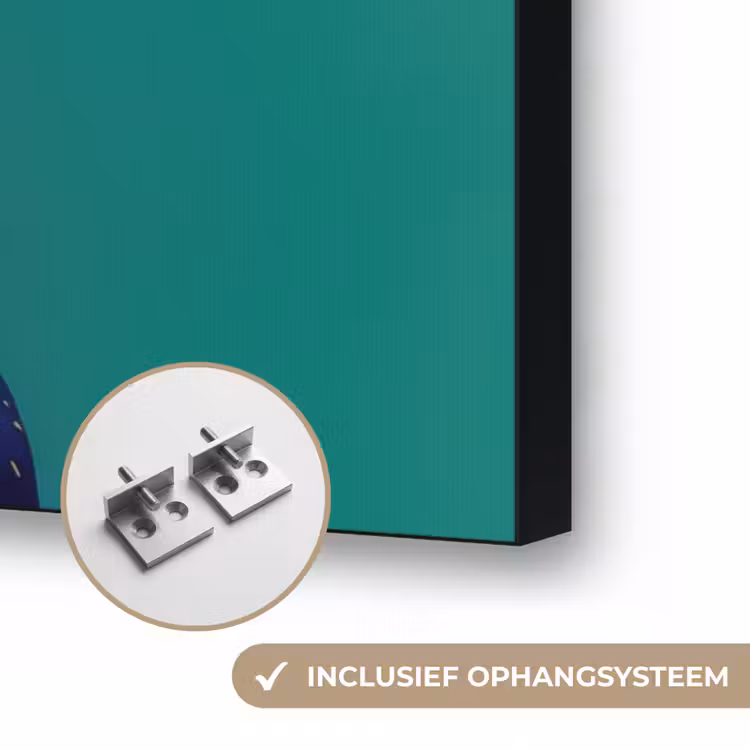 Vrouw - Hoodtooi - Tropisch - Fruit - Druiven Textielframe zwart klein -USP_ophangsysteemNL