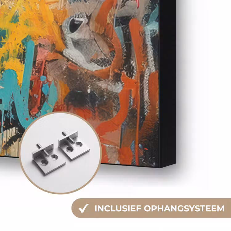 Vrouw - Kauwgom - Graffiti - Love Textielframe zwart klein -USP_ophangsysteemNL