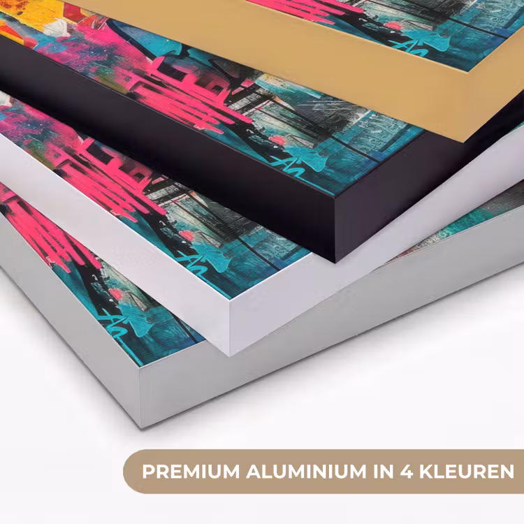 Vrouw - Kauwgom - Graffiti - Neonkleuren Textielframe zwart klein -USP_kleurenNL