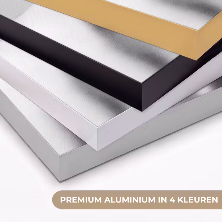 Vrouw - Ketting - Fashion - Zwart - Wit Textielframe zwart klein -USP_kleurenNL