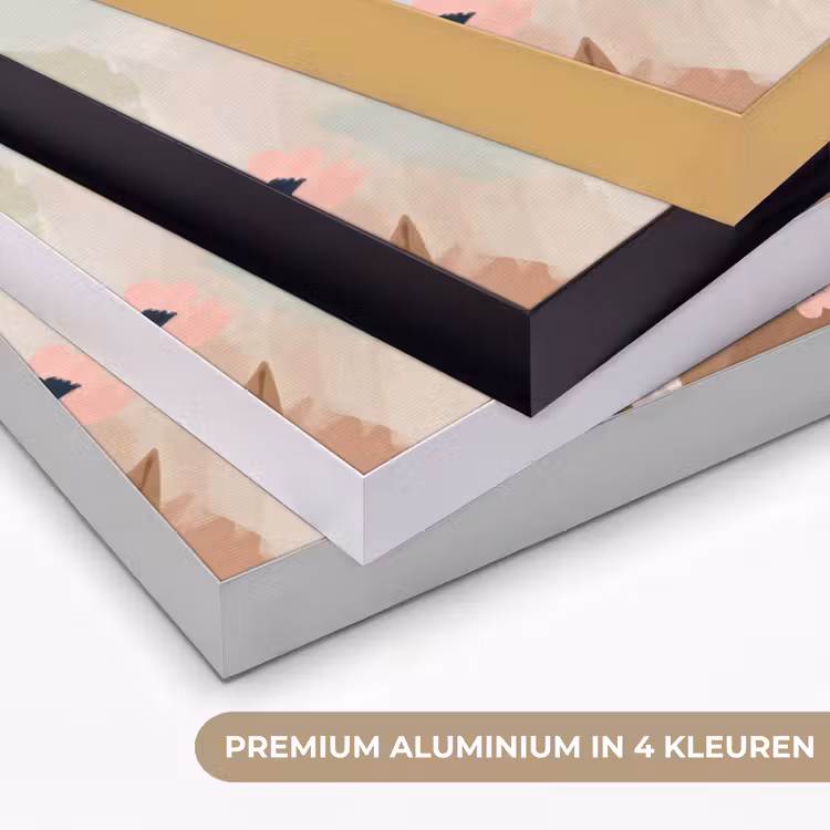 Vrouw - Kimono - Pastel Textielframe zwart klein -USP_kleurenNL