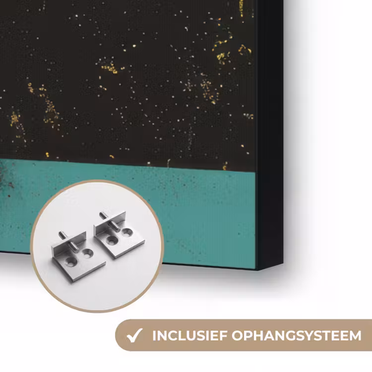 Vrouw - Kleurvlakken - Klassieke schilderkunst Textielframe zwart klein -USP_ophangsysteemNL