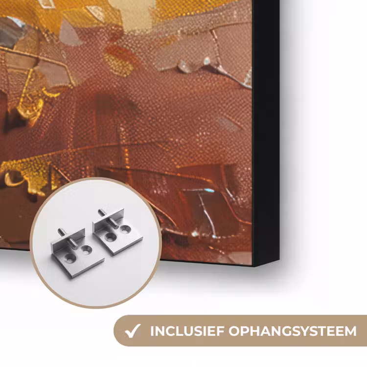 Vrouw - Kunst - Abstract - Modern Textielframe zwart klein -USP_ophangsysteemNL