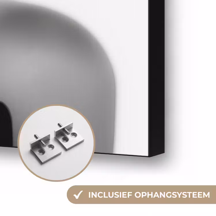 Vrouw - Lolly - Zwart - Wit Textielframe zwart klein -USP_ophangsysteemNL