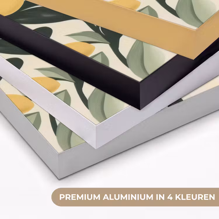 Vrouw - Mand - Citroenen - Bladeren Textielframe zwart klein -USP_kleurenNL