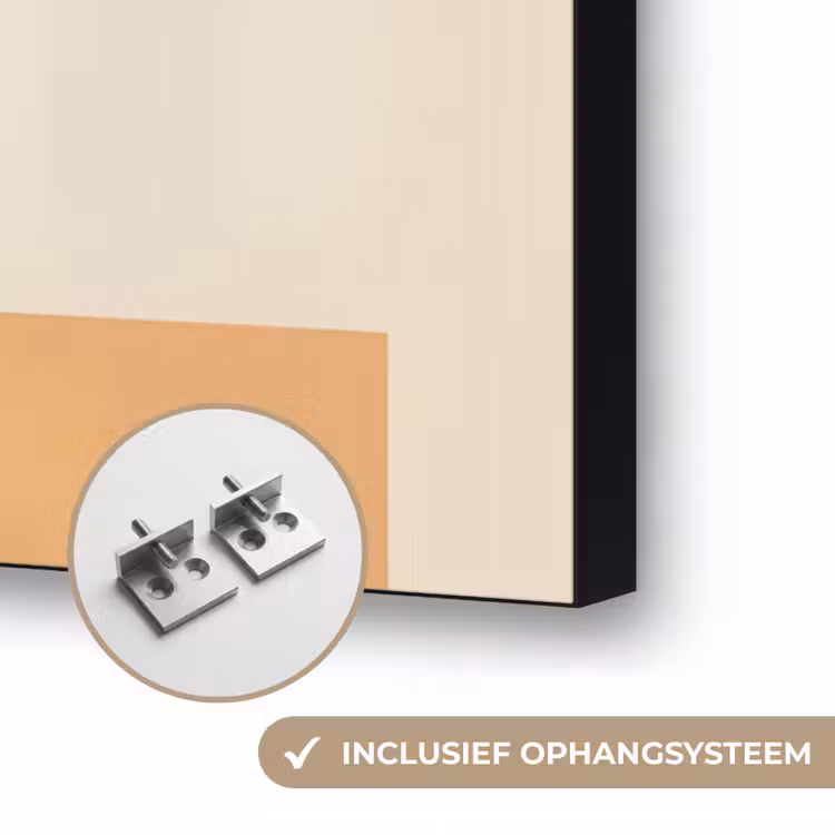 Vrouw - Minimalistisch - Bloem Textielframe zwart klein -USP_ophangsysteemNL