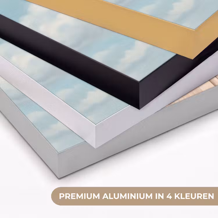 Vrouw - Narcissen - Geel Textielframe zwart klein -USP_kleurenNL
