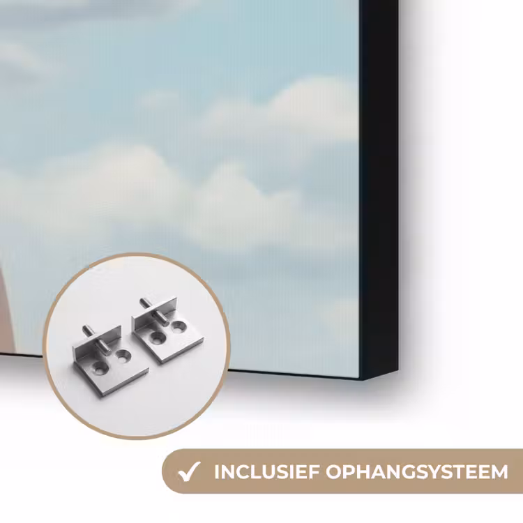 Vrouw - Narcissen - Geel Textielframe zwart klein -USP_ophangsysteemNL