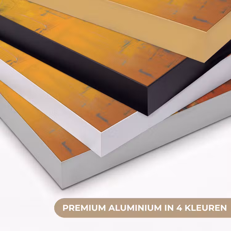 Vrouw - Ogen - Penseelstreken - Geel Textielframe zwart klein -USP_kleurenNL