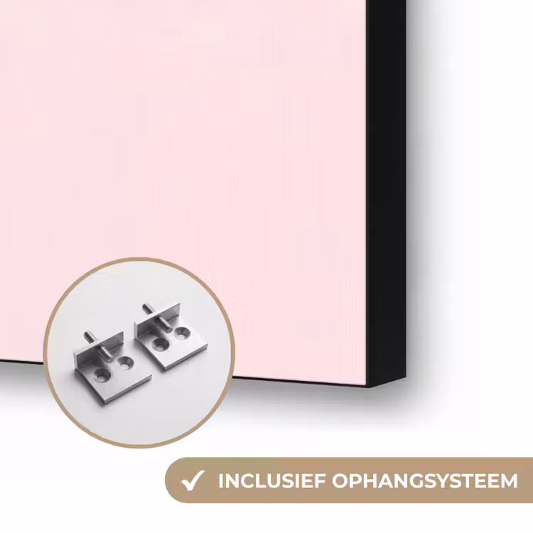 Vrouw - Portret - Abstract - Lijnkunst - Rood Textielframe zwart klein -USP_ophangsysteemNL