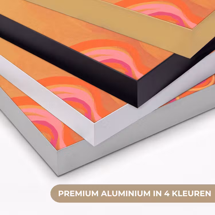 Vrouw - Portret - Abstract - Modern - Kleurrijk Textielframe zwart klein -USP_kleurenNL
