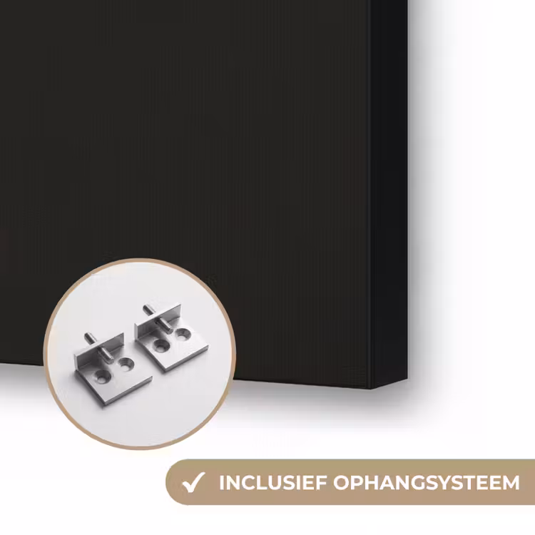 Vrouw - Portret - Kauwgombel Textielframe zwart klein -USP_ophangsysteemNL
