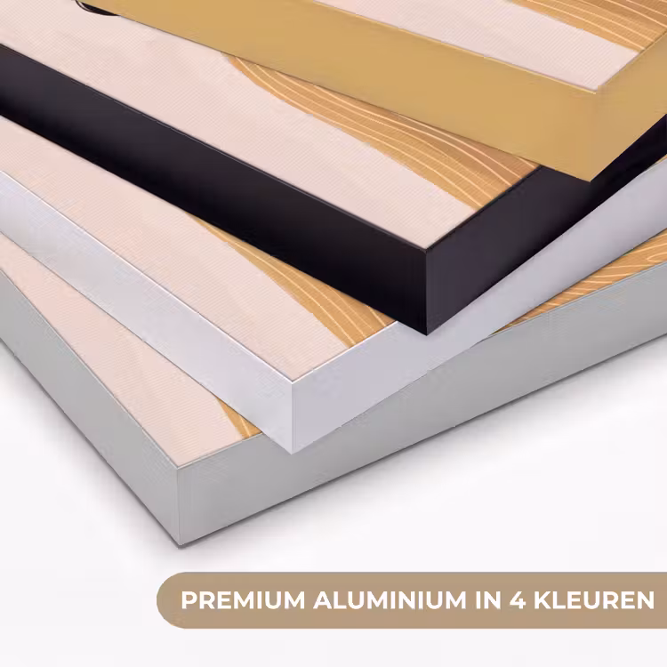 Vrouw - Profiel - Modern - Abstract - Kunst Textielframe zwart klein -USP_kleurenNL