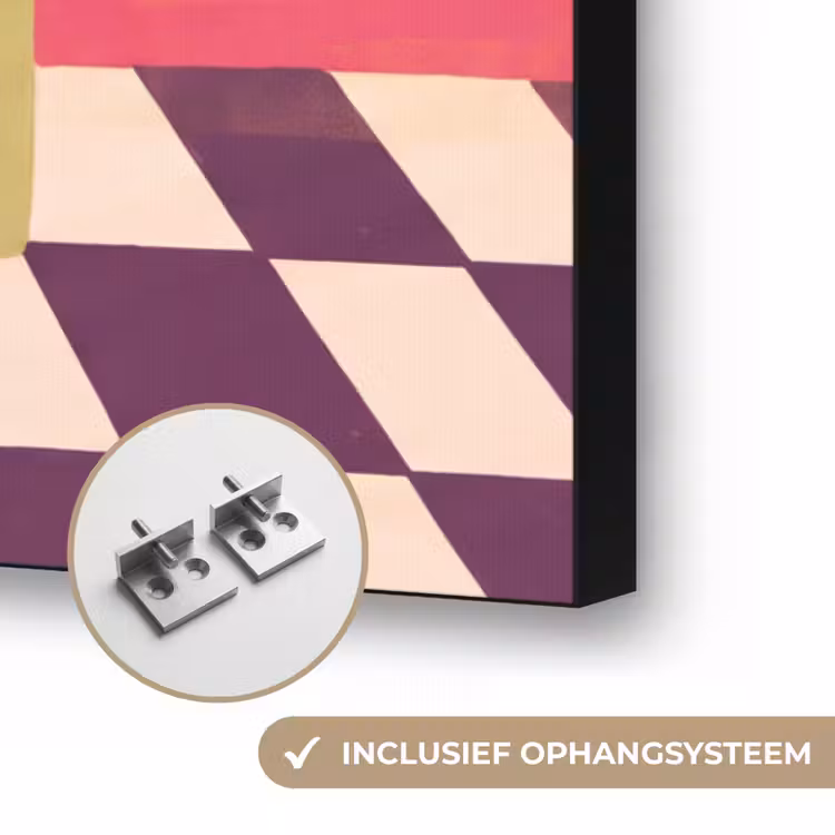 Vrouw - Rust - Interieur - Modern - Kunst Textielframe zwart klein -USP_ophangsysteemNL