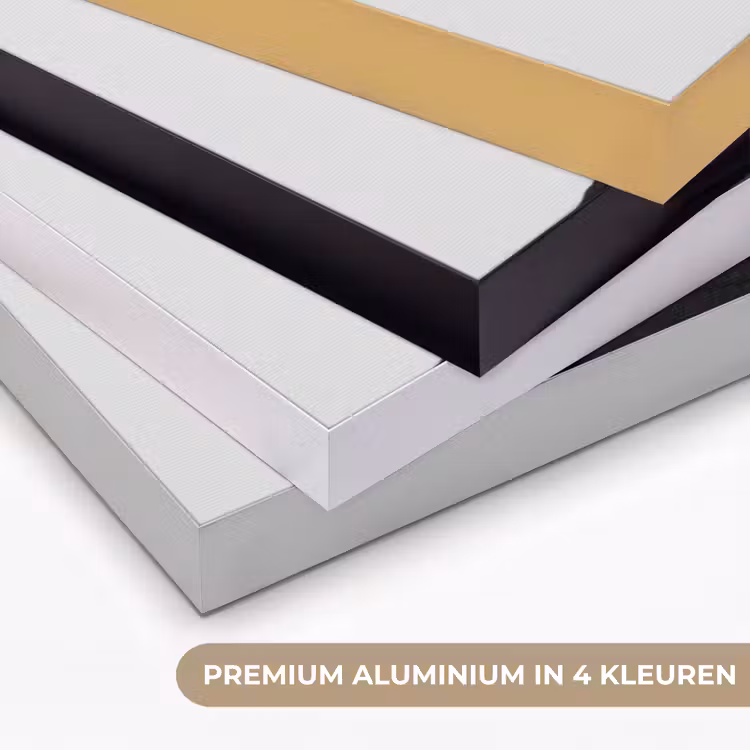 Vrouw - Schaduw - Zwart - Wit - Mysterieus Textielframe zwart klein -USP_kleurenNL