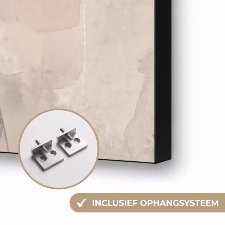 Vrouw - Sereen - Grijs Textielframe zwart klein -USP_ophangsysteemNL