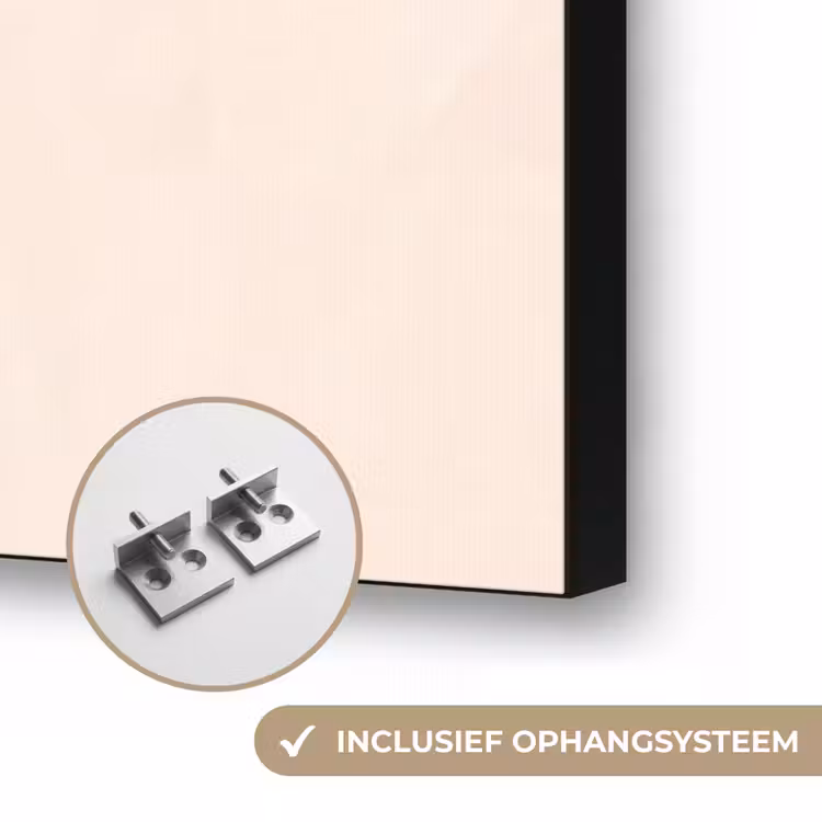 Vrouw - Twee - Mode - Abstract - Kleurrijk Textielframe zwart klein -USP_ophangsysteemNL