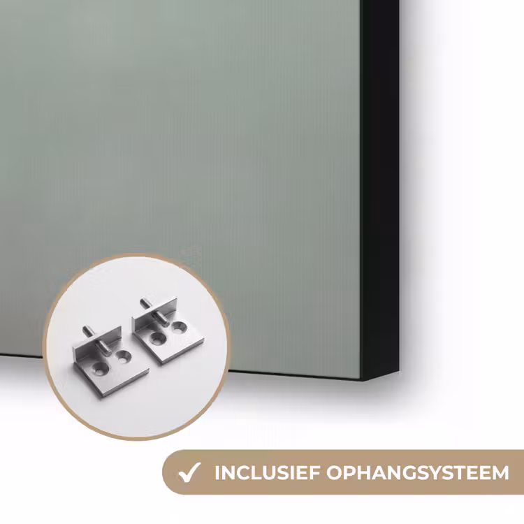 Vrouw - Vogels - Abstract - Modern - Wit Textielframe zwart klein -USP_ophangsysteemNL