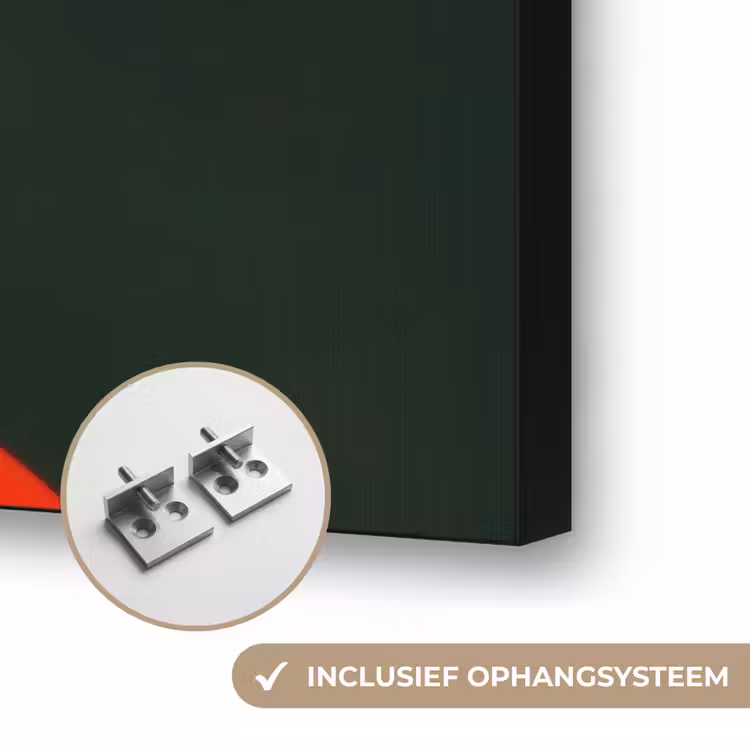 Vrouw - Vruchten - Papaja - Ananas Textielframe zwart klein -USP_ophangsysteemNL