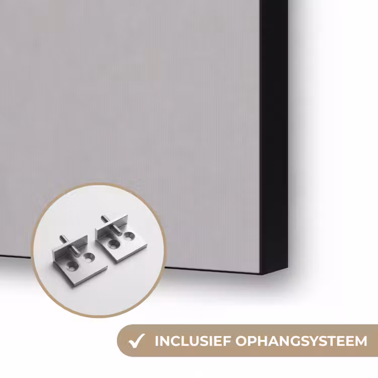Vrouw - Wolk - Grijs Textielframe zwart klein -USP_ophangsysteemNL
