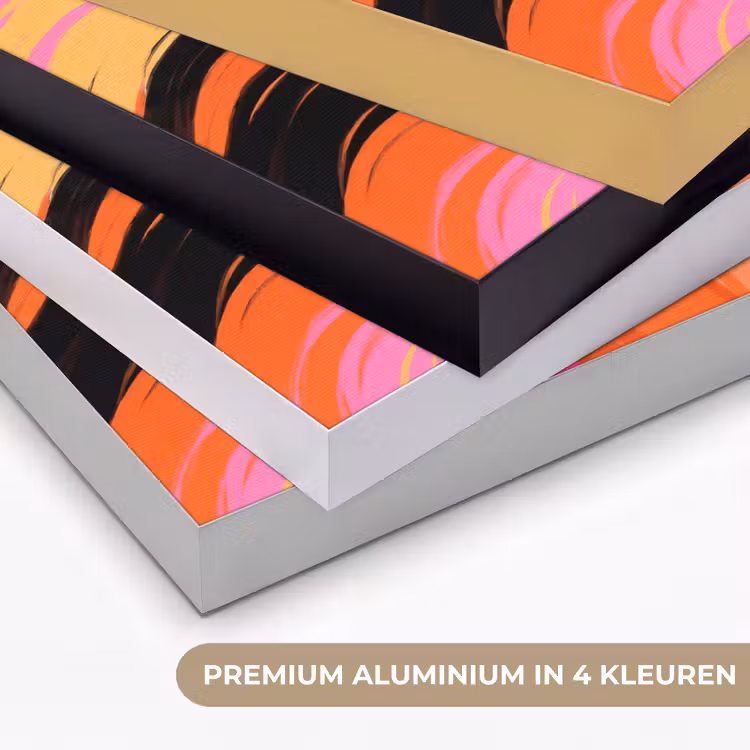 Vrouw - Zonnebril - Abstract - Kleurrijk Textielframe zwart klein -USP_kleurenNL