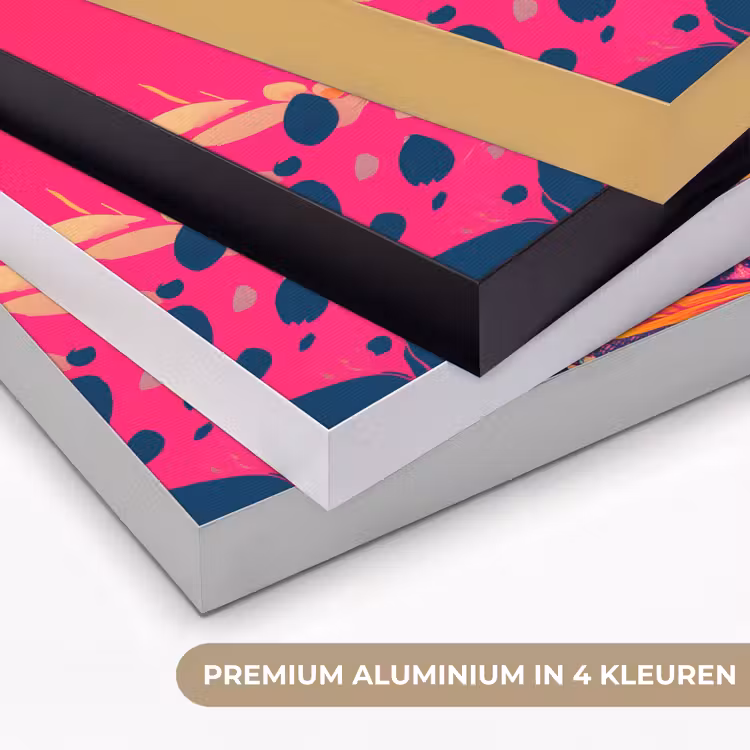 Vrouw - Zonnebril - Abstract - Oranje Textielframe zwart klein -USP_kleurenNL