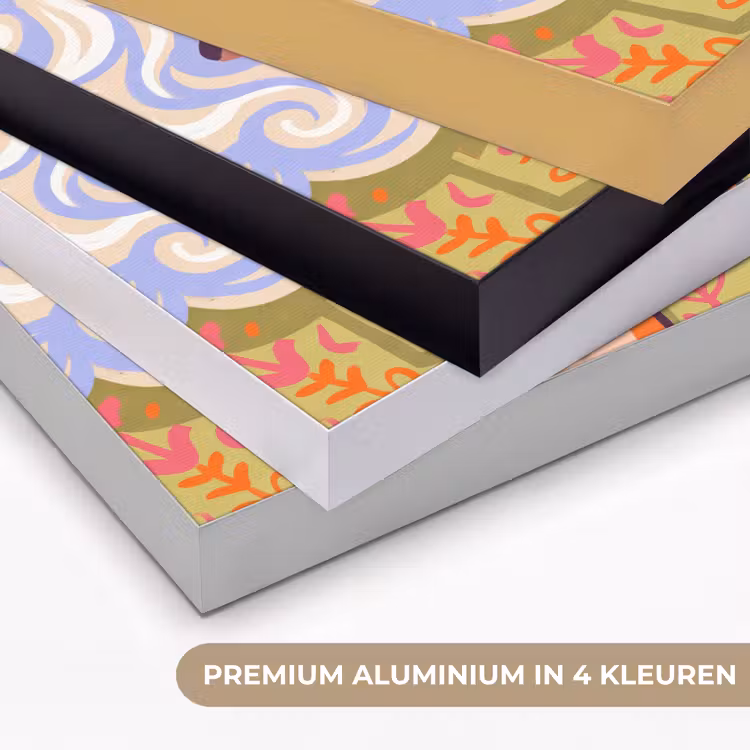 Vrouw - Zonnebril - Portret - Modern - Kleurrijk Textielframe zwart klein -USP_kleurenNL