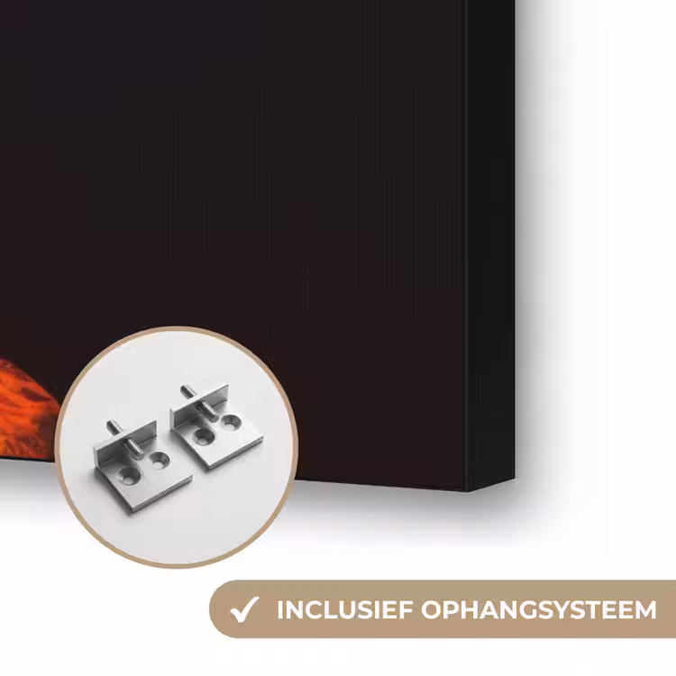 Vrouw - Zwart - Bessen - Bramen - Appels Textielframe zwart klein -USP_ophangsysteemNL
