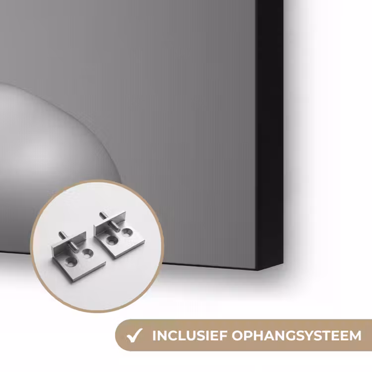 Vrouw - Zwart Wit - Ketting - Zonnebril Textielframe zwart klein -USP_ophangsysteemNL