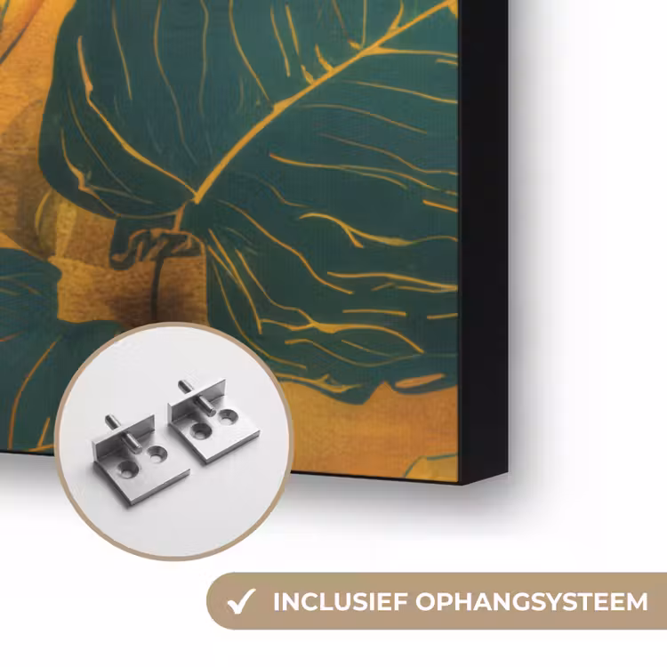 Vrouwelijk - Bloemen - Sieraden Textielframe zwart klein -USP_ophangsysteemNL
