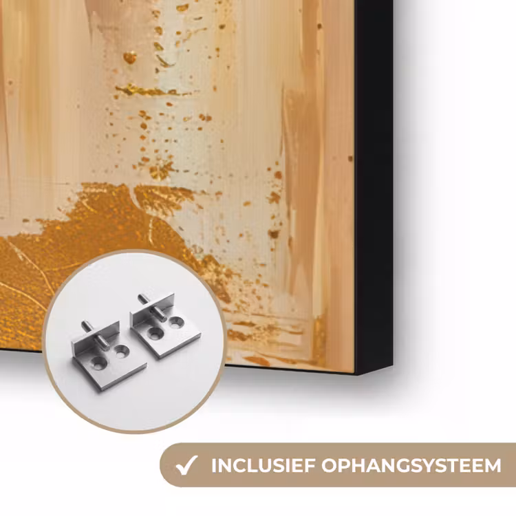 Vrouwen - Portret - Luxe - Goud Textielframe zwart klein -USP_ophangsysteemNL