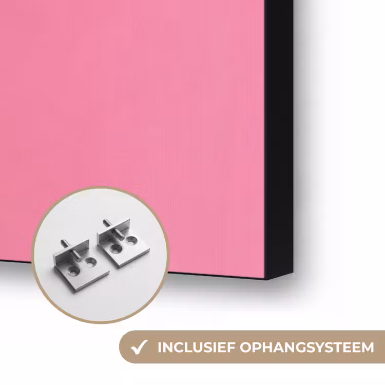 Vrouwengezicht - Vlinders - Kleurrijk Textielframe zwart klein -USP_ophangsysteemNL