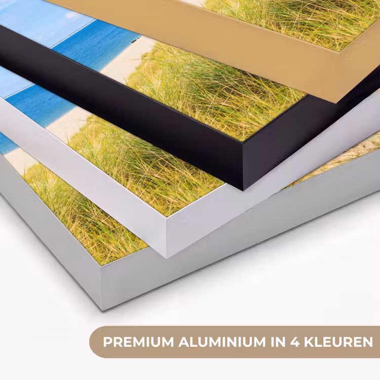 Vuurtoren - Duinen - Strand - Zee - Zomer Textielframe zwart klein -USP_kleurenNL