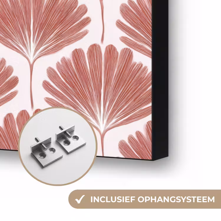 Waaier - Motief - Terra Textielframe zwart klein 947 -USP_ophangsysteemNL