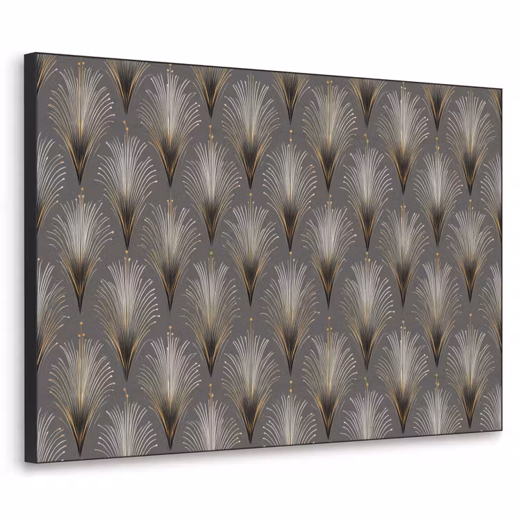 Waaierstralen - Goud - Antraciet Textielframe - compleet frame klein 947 -3d
