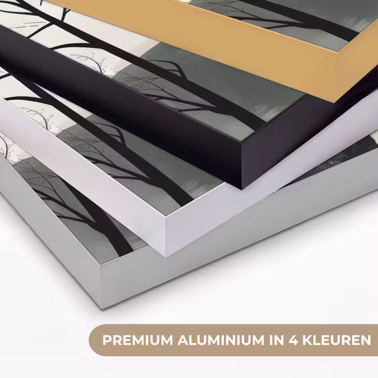 Wabi sabi - Beige - Plant Textielframe zwart klein -USP_kleurenNL