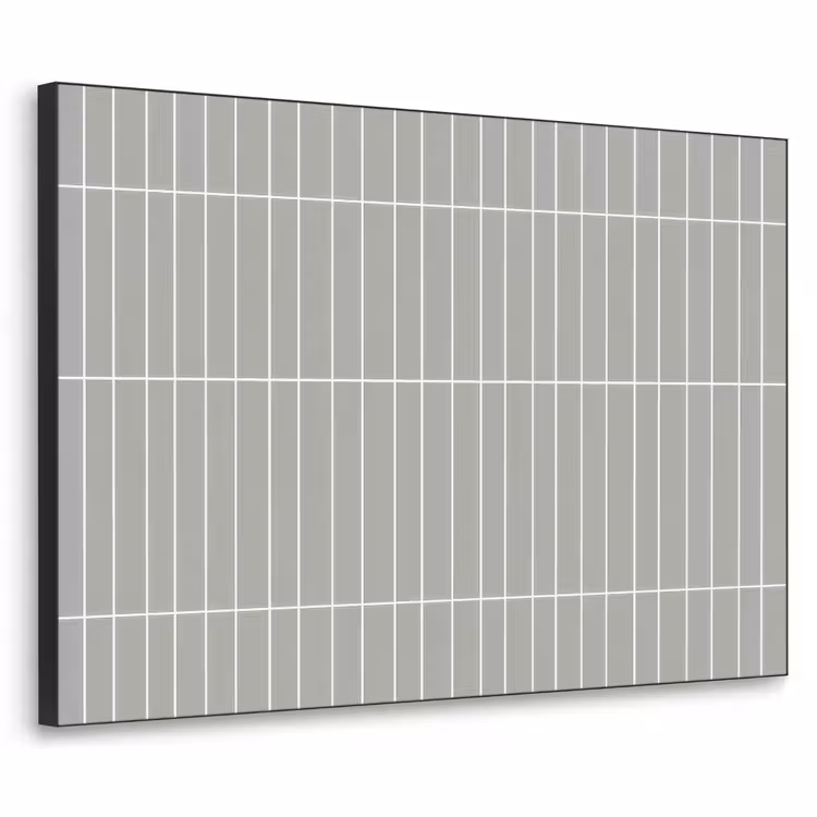 Wandtegel - Verticaal - Lichtgrijs Textielframe zwart klein 947 -3d