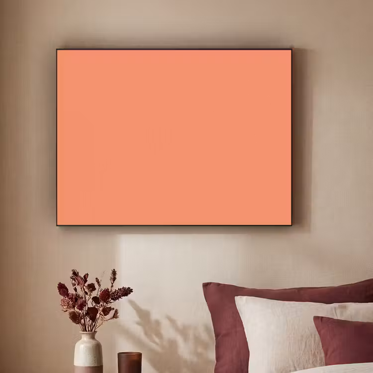 Warm - Clay - Terracotta Textielframe zwart klein 947 -sfeer1