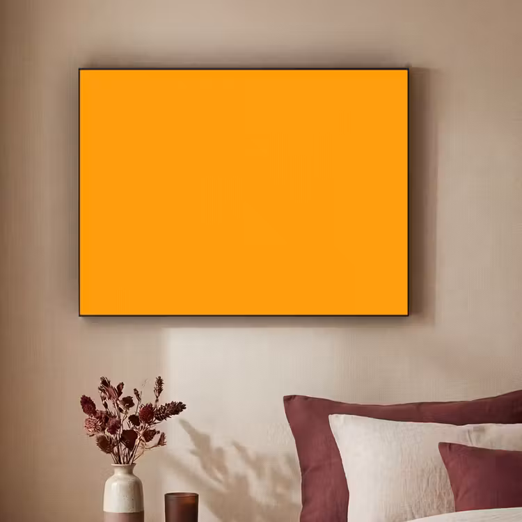Warm - Ochre - Oranje Textielframe zwart klein 947 -sfeer1