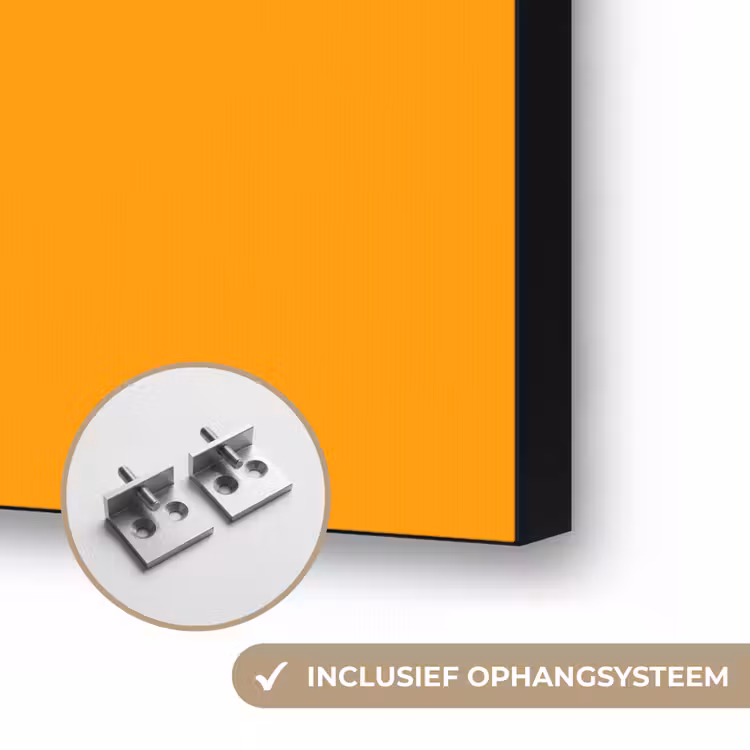 Warm - Ochre - Oranje Textielframe zwart klein 947 -USP_ophangsysteemNL